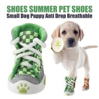 Zapatos para perros, osos de peluche, zapatos de suela blanda, zapatos transpirables anticaída para cachorros pequeños, juego de 4 zapatos de verano para mascotas - details 5