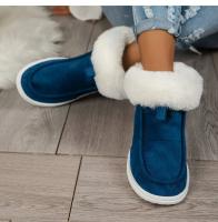 Simple Solid Color Thickened Medium Tube Warm Snow Boots Fashion Comfortable Thick Bottom Snow Boots Women Footwear - details 20