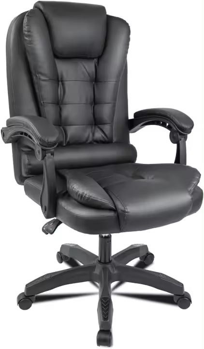 Silla de Oficina Elegancia Cómoda, Acolchada, Giratoria con Ruedas Ideal para Oficina Grande, Juego de Video, Estudio - 1