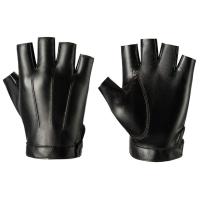 Guantes de cuero PU de medio dedo a la moda, manoplas sin dedos Punk para montar, guantes cortos negros para ciclismo para hombres y mujeres - details 2