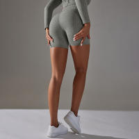 Nessaj-pantalones cortos de yoga sin costuras, con patrón de cuadros, transpirables, para gimnasio, mallas push up - details 16