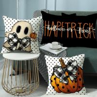 Fundas decorativas de Lino para Halloween, Funda de Cojín Decorativa de 45x45cm,4 Piezas, para Sala de Estar y sofá - details 8