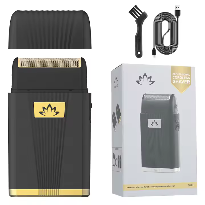 Afeitadora de lámina, Afeitadora eléctrica para hombres, Afeitadora eléctrica profesional, afeitadora de cabeza para hombres calvos, suministros de peluquero inalámbricos - 1