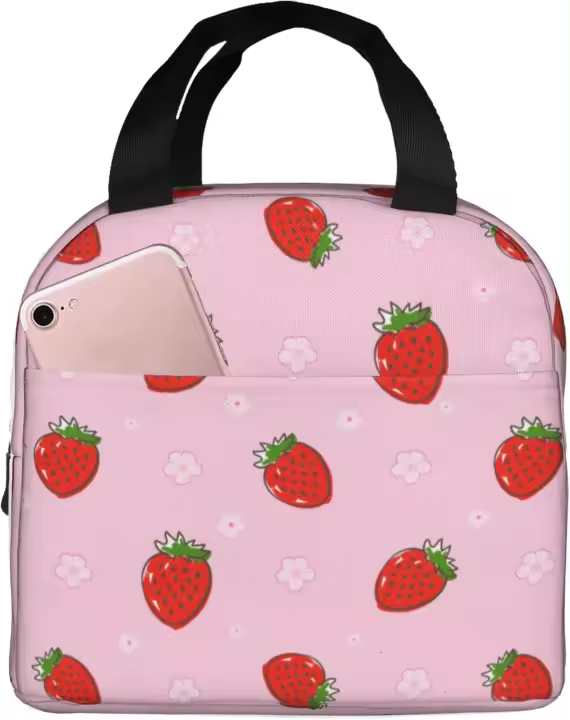 Bolsa de Almuerzo de Gato Colorida Caja de Almuerzo Aislada con Estampado de Animal - 1