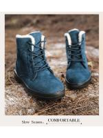 Botas de nieve cálidas antideslizantes para mujer, botines impermeables al aire libre, zapatos de senderismo de piel, zapatillas de felpa con cordones, Invierno - details 17