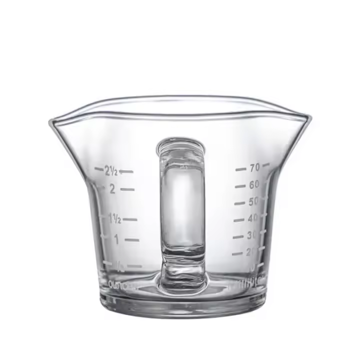 Taza de Vidrio de 70ML con Doble Extremo Jarra para Café Expresso, Leche, Latte - 1