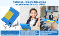 HotLight Tablet para niños Android 13,Tableta Infantil 7 Pulgadas con 5GB RAM 32GB ROM (TF 128GB),Cámara Doble,Bluetooth,Control Parental,Funda EVA (Azul) - details 4