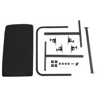 Soporte de descanso para brazo y pierna de tatuaje, supergrande, con almohadilla de esponja ajustable, portátil, Panel de ángulo ajustable de 340 °, hierro, PVC negro - details 7