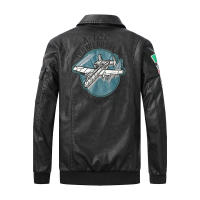 CHAIFENKO Chaqueta de Cuero de Poliéster para Hombres Aprímbano de Moda de Otoño-Primavera - details 5