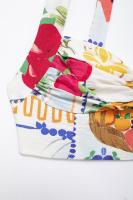 TRAFZA-Conjunto de 2 piezas para mujer, minitop con tirantes y botones estampados, sin mangas, Espalda descubierta, Falda Midi elegante de cintura alta para playa - details 9