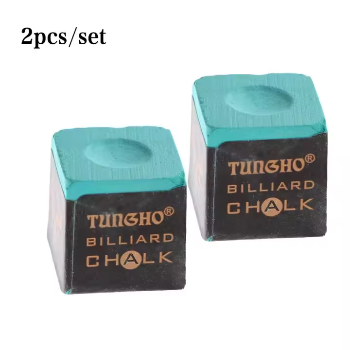 Carbonato de calcio, accesorios de billar secos y verdes duraderos, tizas con punta de tiza de billar aceitosa azul, tiza para taco de billar - 1