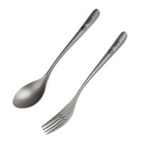 Palillos, cucharas, tenedores de titanio ligeros para acampar, villas al aire libre, fideos, arroz, senderismo, picnic, pesca - details 3