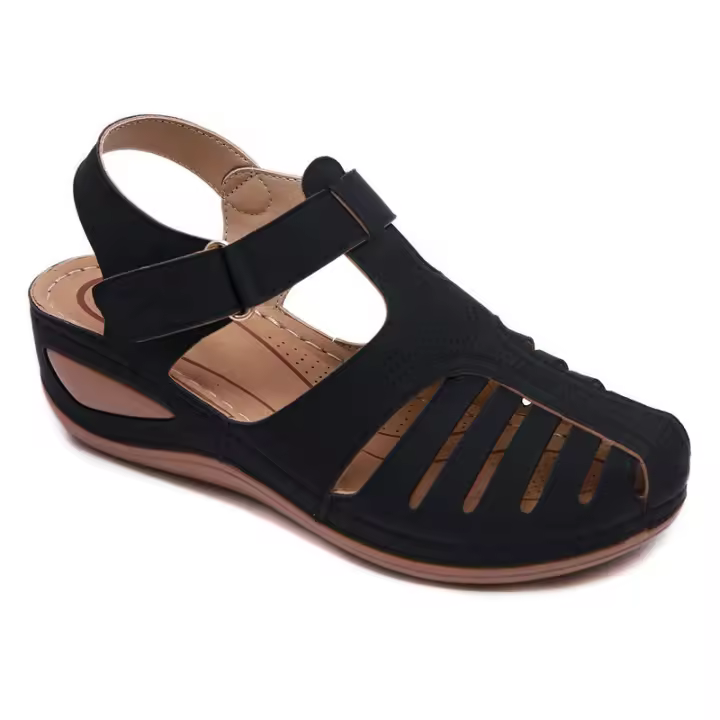 Sandalias de tacón alto con forma de cuña para mujer, zapatos ahuecados, verano - 1