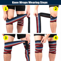 Sports Elastic Compression Knee Bandages Brace Wrap Crossfit Leg Support Strap for Gym Sports Weightlifting Squats Training - details 7