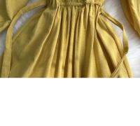 Primavera/Verano mujer viaje vacaciones Vintage largo estilo étnico bohemio bordado cintura atar algodón y vestido - details 19