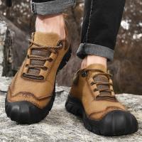 Zapatos De Senderismo Para Acampar Al Aire Libre, Zapatillas Deportivas De Cuero Genuino Para Hombre, Zapatos Informales De Viaje Para Hombre, Calzado Para Caminar Y Escalar - details 18
