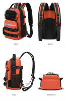 Mochila táctica para señuelos de pesca con soportes para caña, accesorios para cajas de peces grandes, para acampar al aire libre, senderismo, caza, bolso de hombro de viaje - details 18