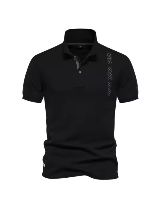 Polo 100% algodón con logotipo bordado, transpirable y de larga duración - 1