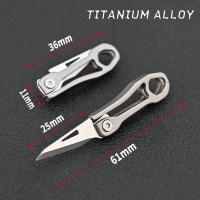 Mini cuchillo plegable TC4 de aleación de titanio Portátil, cuchillo colgante, desembalaje express, cuchillo de bolsillo, herramienta EDC para regalo - details 27