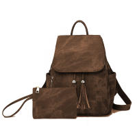 Mochila para mujer color caramelo, bolso nuevo de gran capacidad, bolso de moda, mochila con flecos. - details 5