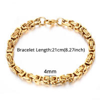 Pulsera de Acero Inoxidable 316L Color Oro Estilo Hip Hop para Hombres y Mujeres - details 2