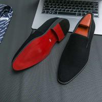 2024 zapatos puntiagudos ocasionales del negocio de los hombres del cuero del ante de la oficina del nuevo producto Chaussures Homme Cuir - details 5