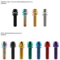6 unids/set tornillos de manillar de bicicleta chapados en titanio M5 * 17MM perno de pinza de freno de disco de bicicleta de acero inoxidable perno de fijación colorido - details 8