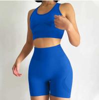 Conjunto de Yoga sin Costuras sin Mangas Ropa Deportiva de Secado Rápido para Mujeres - details 2