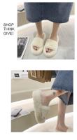 Zapatillas de fondo grueso de gran tamaño para mujer, interiores cálidos de Zapatillas de felpa, otoño e invierno, nuevo para el hogar - details 4