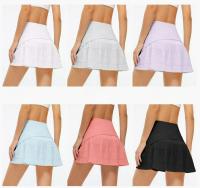 Faldas plisadas de tenis para mujer, faldas cortas antideslumbrantes 2 en 1 con bolsillos, faldas deportivas falsas de dos piezas, falda de Fitness de secado rápido - details 0