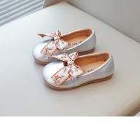 Zapatos de cuero para niñas, mocasines planos de cuero PU suave para niños, mocasines sin cordones con lazo de cinta, princesa dulce, sencillo, clásico, talla 21-34, nuevo - details 8