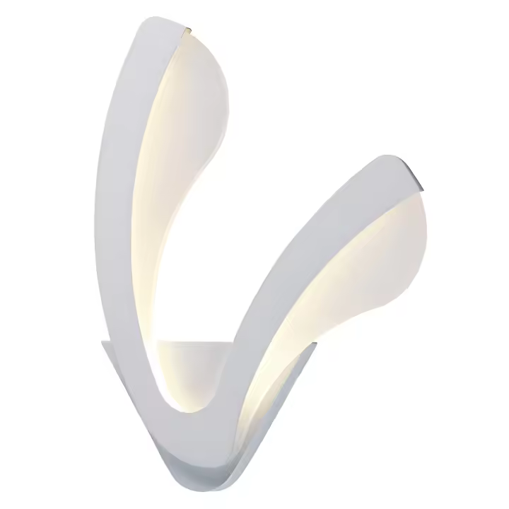 Aplique LED de Pared 12W GOECO, 3000K Luz Blanca Cálida, Blanco Acrílico, Lámpara de Pared Moderna para Pasillo, Sala de estar, Dormitorio, 35*25*4 CM - 1