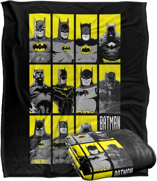 Manta de Batman, manta súper suave al tacto con efecto sedoso de Batman de los 80 años - 1