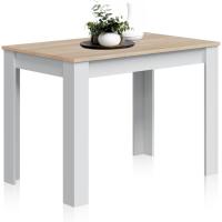 Auxiliar Fija, Mesa Comedor o Cocina, Acabado en Color Blanco Artik y Cemento, Modelo Cloe, Medidas: 109 cm (Ancho) x 67 cm (Fondo) x 78 cm (Alto) - details 8