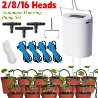 Bomba de riego automática de flores para plantas, dispositivo de riego por goteo, Kit de sistema de agua, accesorios, 16 cabezales - details 5