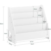 Librería Infantil para niños Estantería para Juguetes con 4 Compartimentos Abiertos 80 x 30 x 88 cm - details 9
