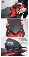 MOTOCENTRIC-Bolsa de asiento trasero para motocicleta, bolsa trasera de gran capacidad para montar en Motocross, impermeable, reflectante nocturno - details 13