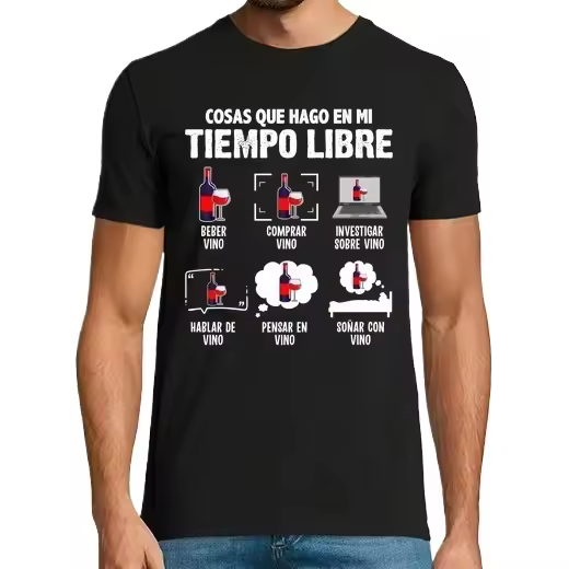 Me Encanta El Vino Enóloga Humor Alcohol Vino Tinto Camisetas CERVEZA,Pack Regalo Camiseta Personalizada - 1