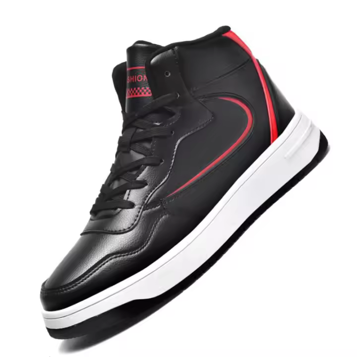 Zapatillas altas de marca para hombre, zapatos de baloncesto antideslizantes, zapatos de tenis transpirables, zapatos deportivos de cuero cómodos, zapatillas Unisex - 1