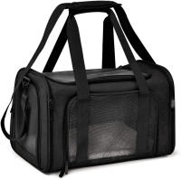 Mochila de transporte para perros suave bolsa de viaje para gatos aprobada por aerolíneas para perros pequeños salida en estilo mochila de lado suave - details 3