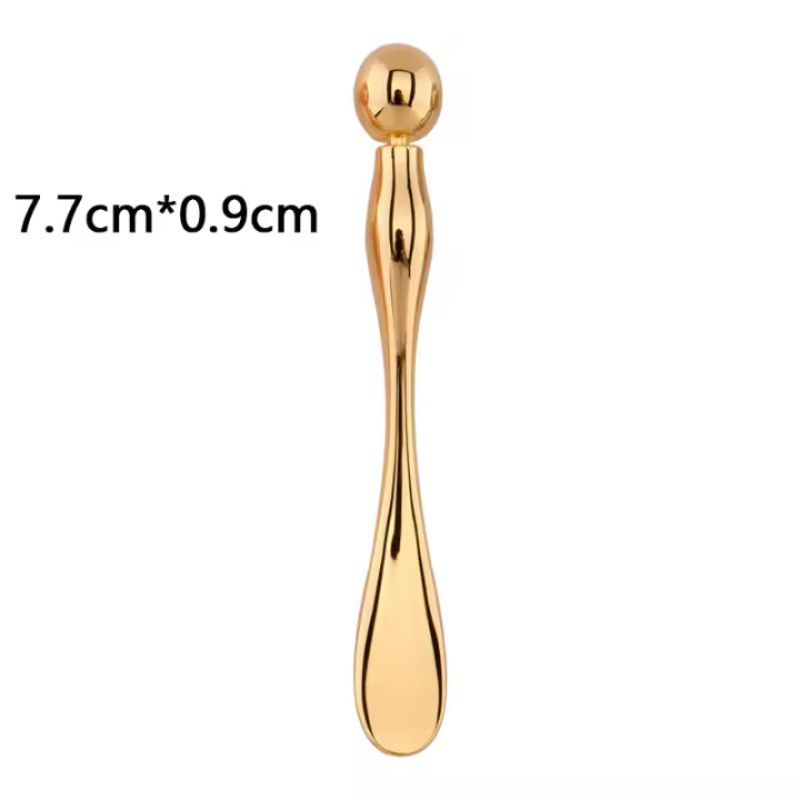 Herramienta de Cuidado Facial Barra de Masaje de Cara de Metal Anti Arrugas Aplicador de Crema para los Ojos Mezclador de Mascaras Spatula y Escoop - 1