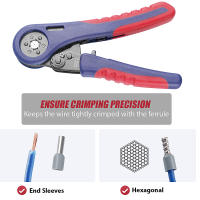 WOZOBUY Ferrule Sleeves Terminal Crimping Tools Mini Electrical Pliers Crimping Pliers & Ferrule Terminals Set Hand Tools - details 5