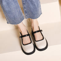 Nuevo Four Seasons Commuter francés boca ligera plataforma tacón zapatos de las mujeres británico pequeño zapatos de cuero - details 5
