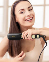 Plancha de pelo profesional KIPOZI, plancha plana de titanio con pantalla LCD Digital, rizador de calentamiento instantáneo de doble voltaje, regalo - details 0