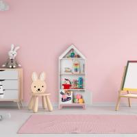 Estantería Infantil de Diseño de Superhéroe 4 Estantes, Armario de Juguetes para Niña con Puertas, 116 x 51 x 30 cm, Rosa, Tablero de Fibras - details 1