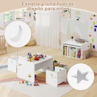 Mesa Blanca Infantil con Sillas para Guardería, Sala de Juegos, Jardín de Infancia, Blanco - details 3
