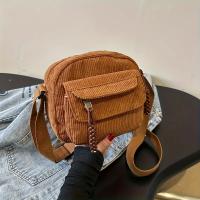 Bolso Cruzado de Pana Corduroy Vintage Bolso de Hombro Casual con Correa Ajustable - details 2