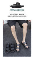 Zapatillas de los hombres de la marca de moda sandalias ligeras nuevo fuera zapatillas frescas verano Internet celebridad playa de una palabra - details 2