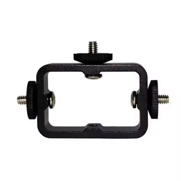 Adaptador de soporte de Flash para transmisión en vivo, máquina de tres posiciones de Metal, 1/4 agujeros - 1