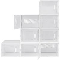 Cajas de Zapatos de Plástico Transparentes Apilables y Plegables Organizador de Zapatos para Armario con Tapa Frontal - details 39